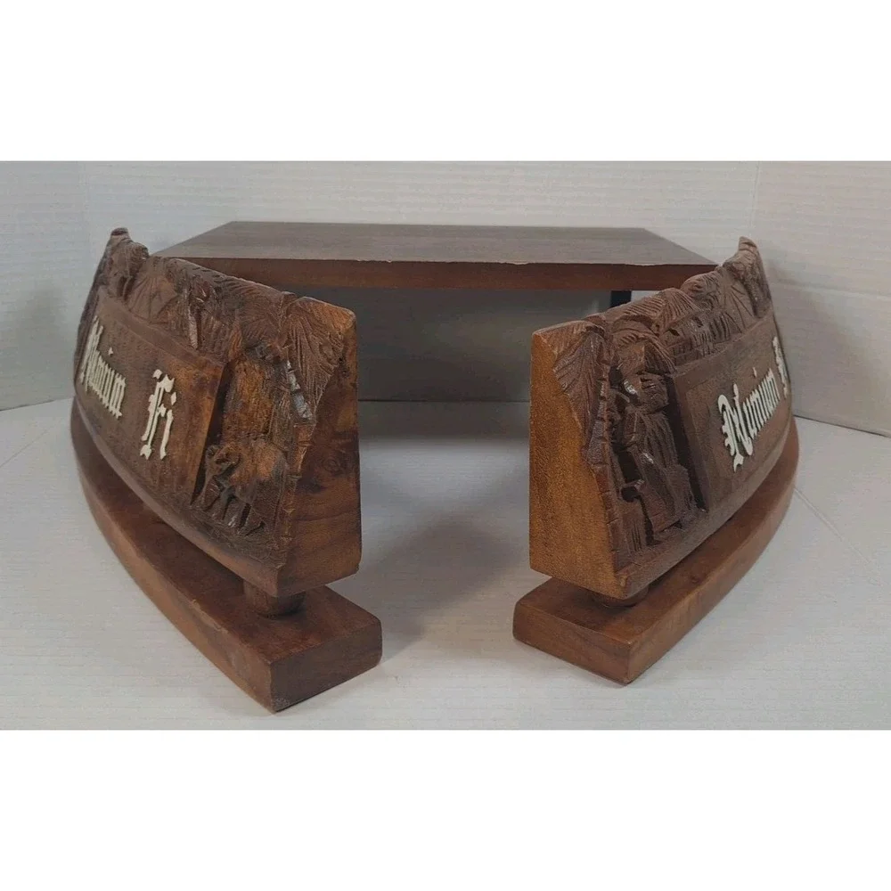 Pair Of Hand Carved 15